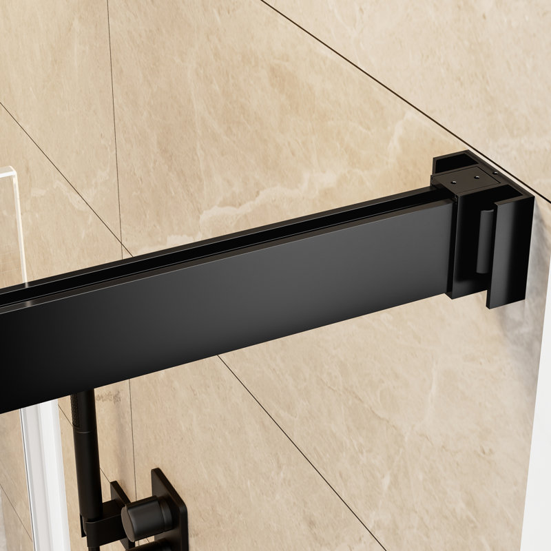 Solution de salle de bain moderne à porte coulissante double à fermeture en douceur élégante