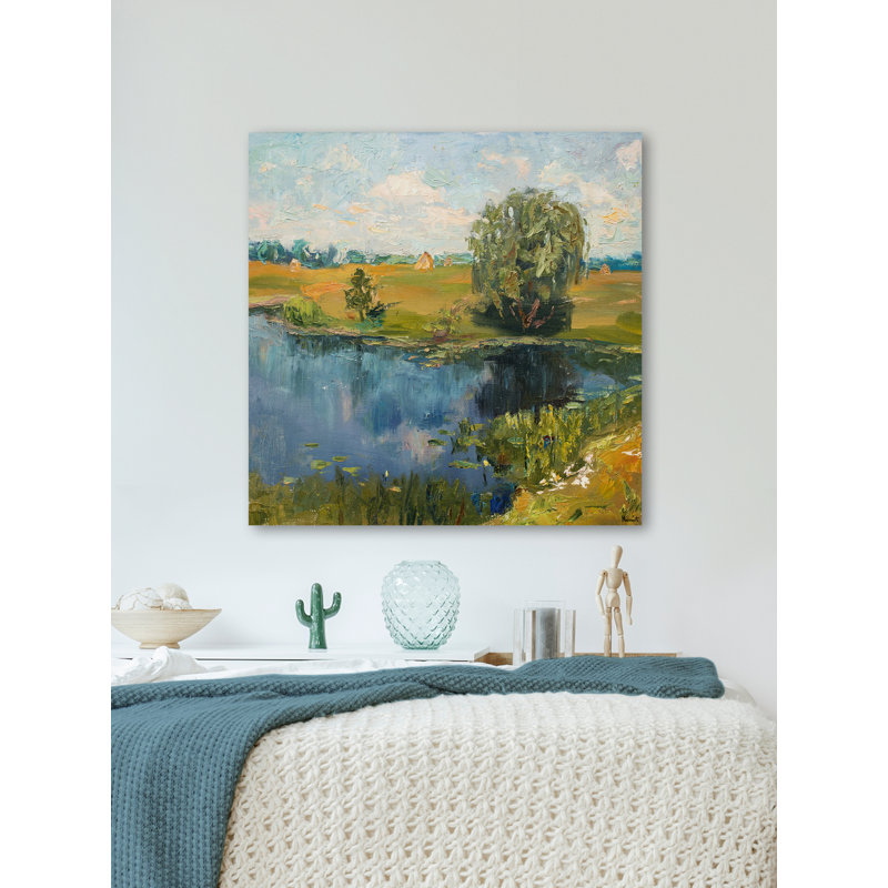 Verdant Fields 1 Piece Wrapped Canvas Painting, 66cm H x 66cm W x 3.81cm D