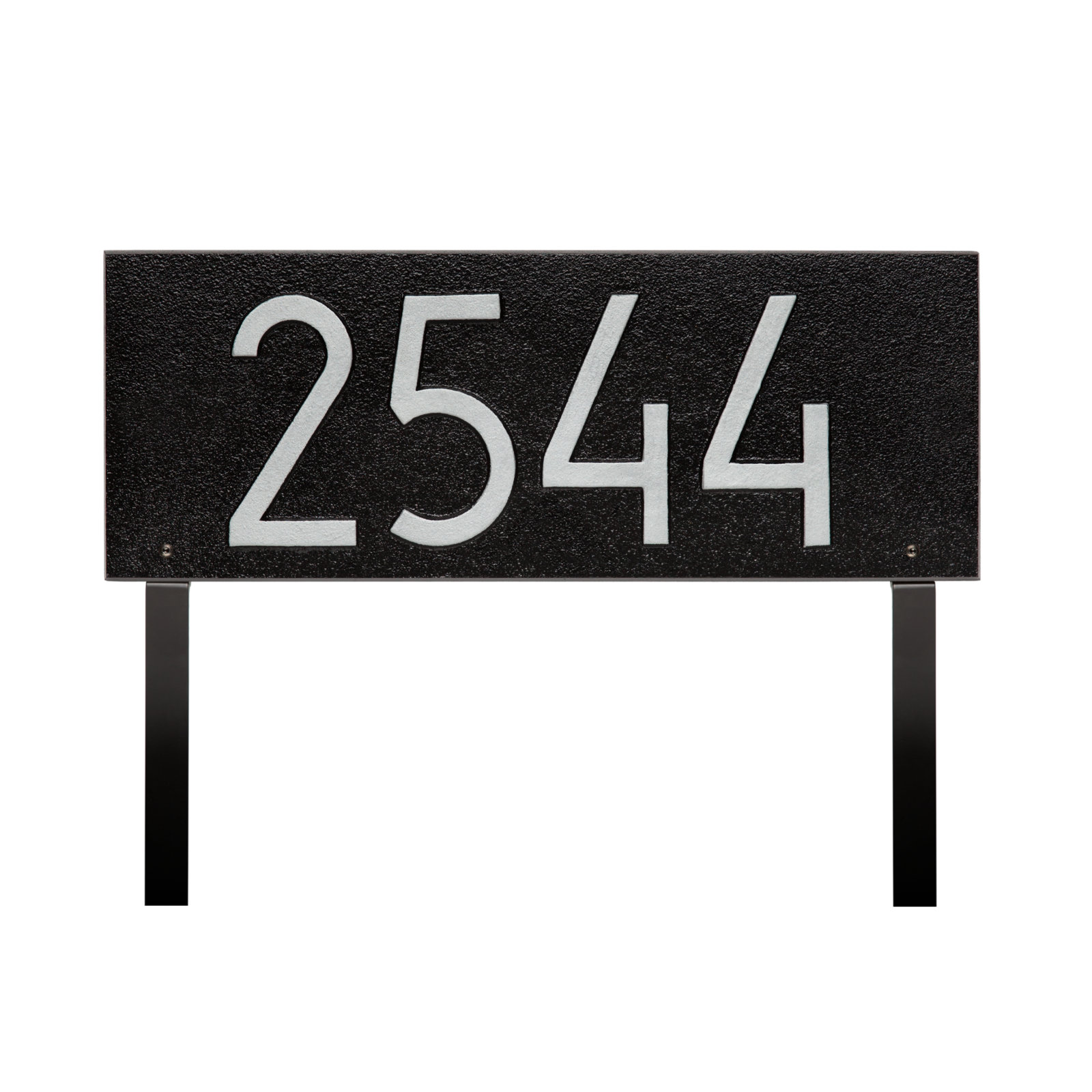 Mid-century Modern Rectangle Wall Plaque, Black/Silver, Yes