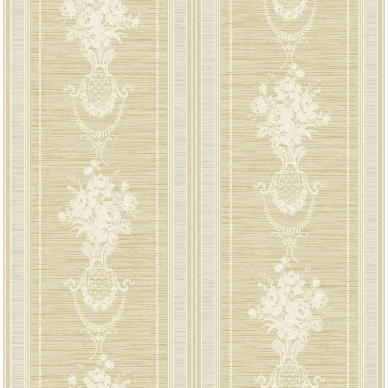 Rouleau de papier peint L 33 po x L 20,5 po One Allium Way, Beige