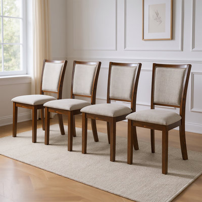 Josiha Wood Dining Chair (Set Of 4), Cherry
