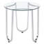Ensemble de 3 tables basses rondes Dutton Chrome avec plateaux en verre trempé et piètement traîneau en métal