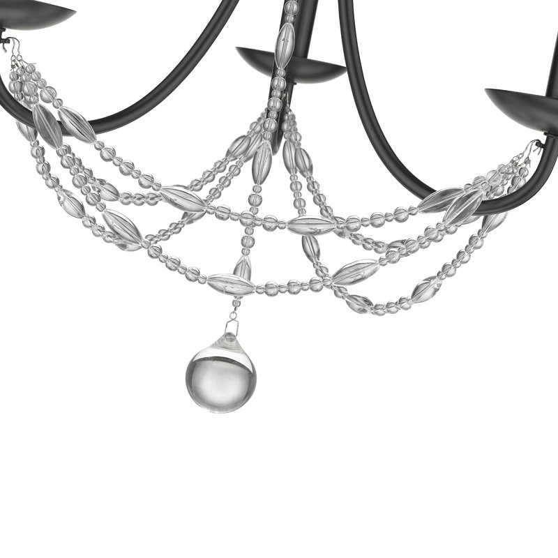 Mbagaya 3 - Light Dimmable Empire Chandelier, Matte Black