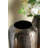 7x7x17" Aluminum Layered Chisel Oval Vase