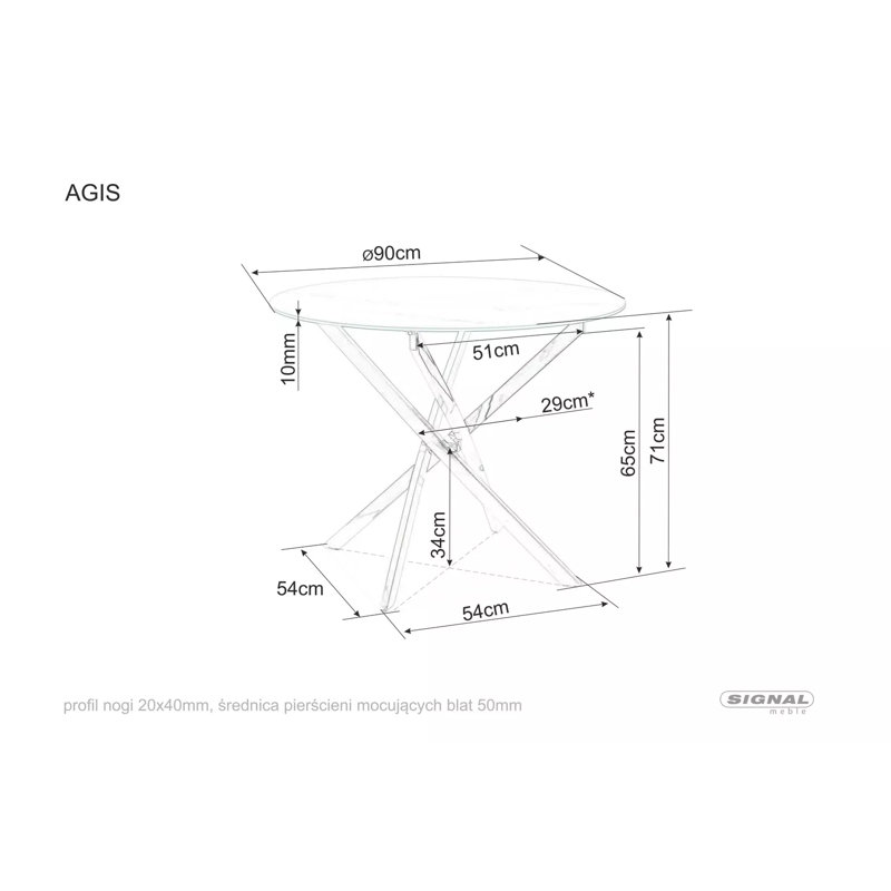Avinsh Glass Top Metal Base Dining Table