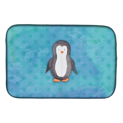Tapis de séchage en aquarelle polkadot pingouin