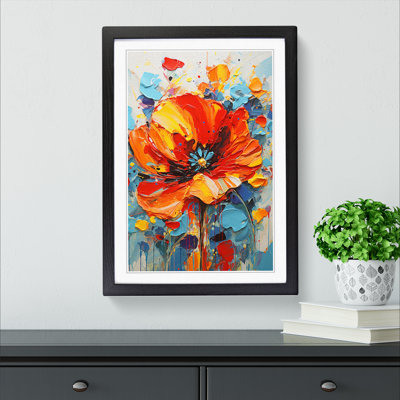Poppy Flower Action No.2 - Framed Print