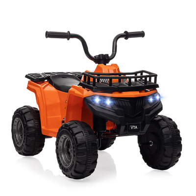 Kids Ride On Atv 12v Battery Powered Electric Vehicle With Remote Control 4-wheeler Quad Car Led Lights 2 Speeds Treaded Tires -  Yesurprise, PTO_0Z06RPF1-PY