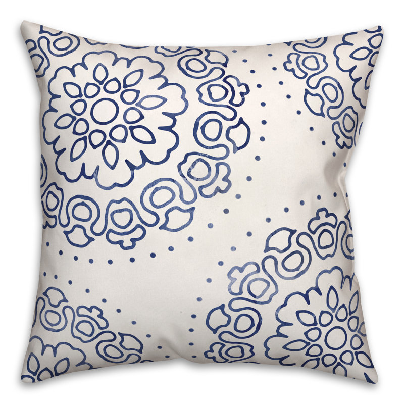 Housse et insert de coussin extérieur d'extérieur, Bleu