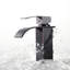 Robinet de salle de bain - Lavabo monotrou avec poignée, lavabo contemporain en bronze huilé 1 installation sur comptoir,