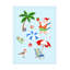 Art sur toile «Santa à la plage»-104292034