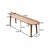 Solid Oak Wood Bench With Sturdy Metal Reinforcement For Dining Room Living Room And More-128632825