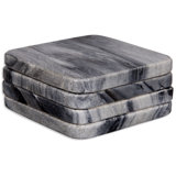 Marble Square 4 Piece Coaster Set