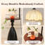 Lampe de table sur pied 60 po, abat-jour en tissu et palette en bois