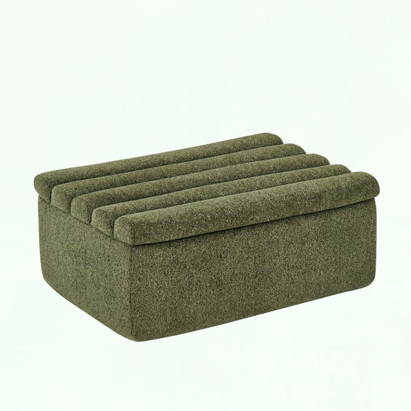 Repose-pieds modulaire avec tissu en chenille doux et sans assemblage, Vert