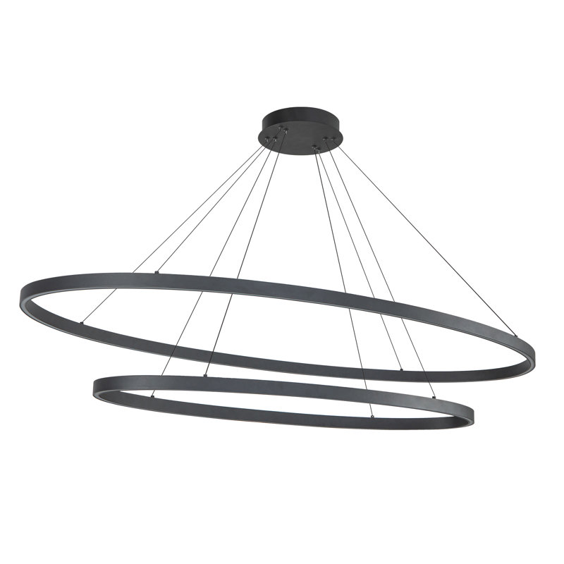 Ovale 2 - Light LED Chandelier, Black