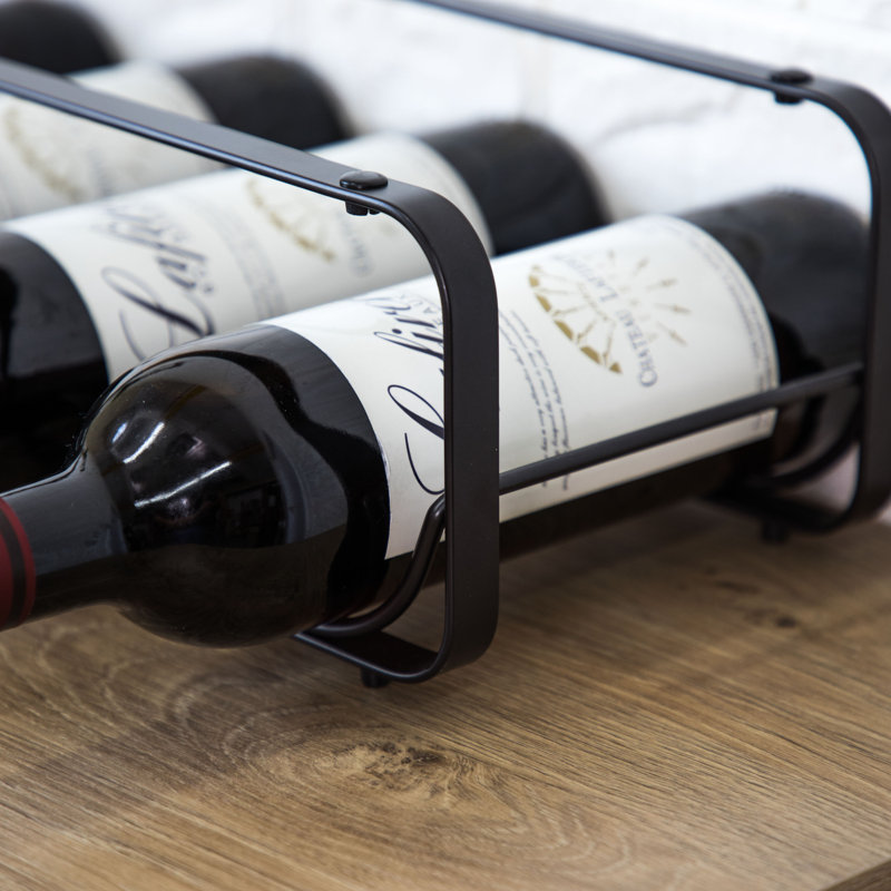 Seidel Tabletop Wine Bottle Rack in Black