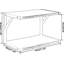 Support d'imprimante de bureau à 2 niveaux et organisateur de bureau, tablette de rangement polyvalente pour imprimante, scanneur, fax, livres et fournitures de bureau