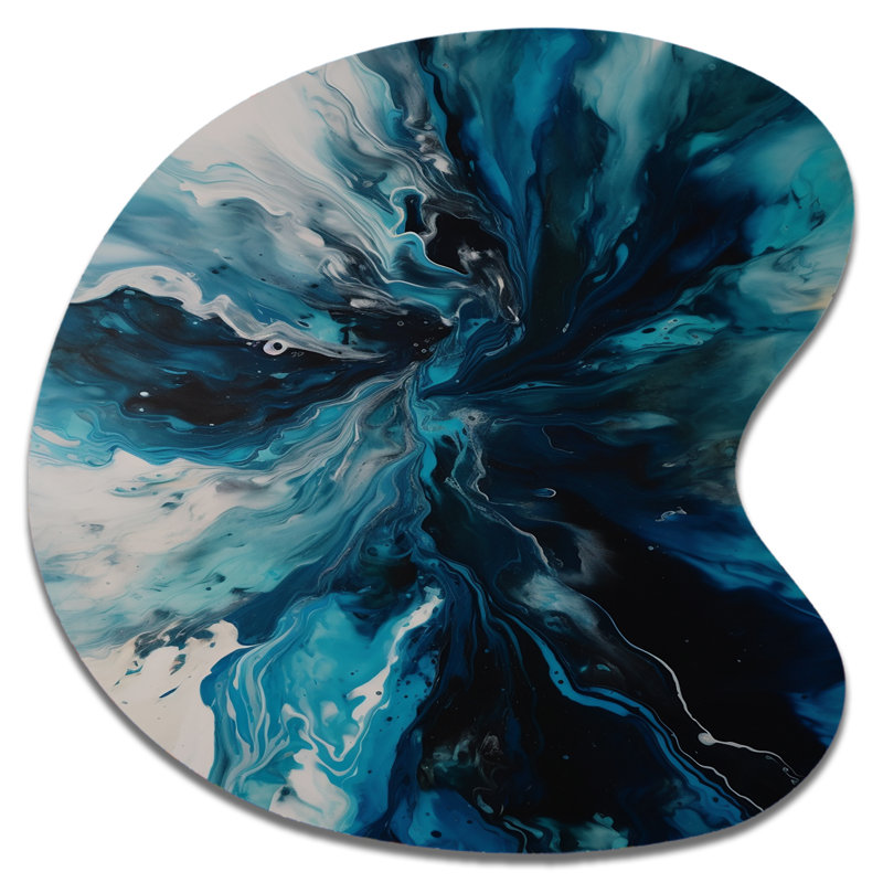Codei - Abstract Drop Shape Asymmetric Metal Wall Art, 27" H x 27" W