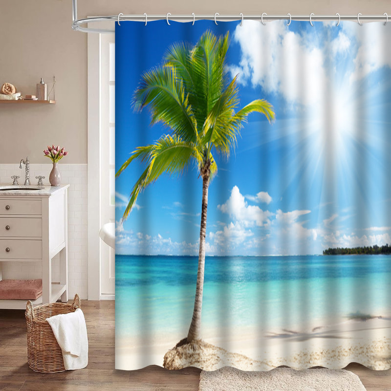 Rideau de douche Palm Beach, L 72 po x l 84 po