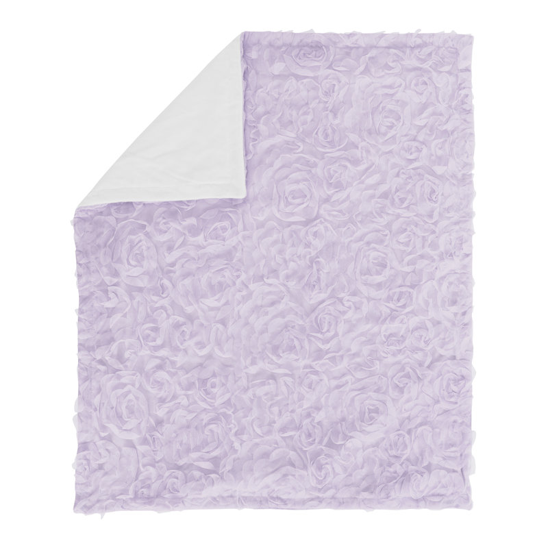 Couverture pour bébé à motif floral rose