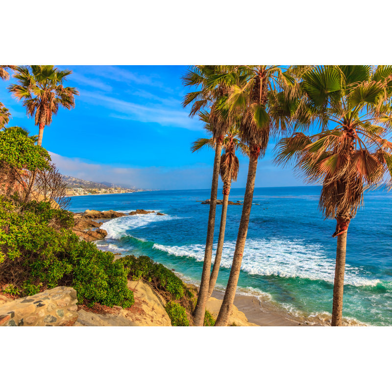 Laguna Beach Coastline 1 Piece Wrapped Canvas Wall Art, 61cm H x 91cm W x 3.8cm D