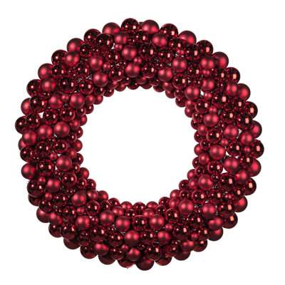 Couronne de boules brillantes et mates