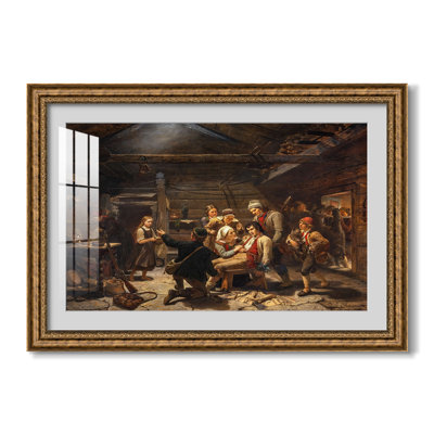 Le retour du chasseur d'ours, 1856 - Adolph Tidemand - Estampe encadrée sur mesure