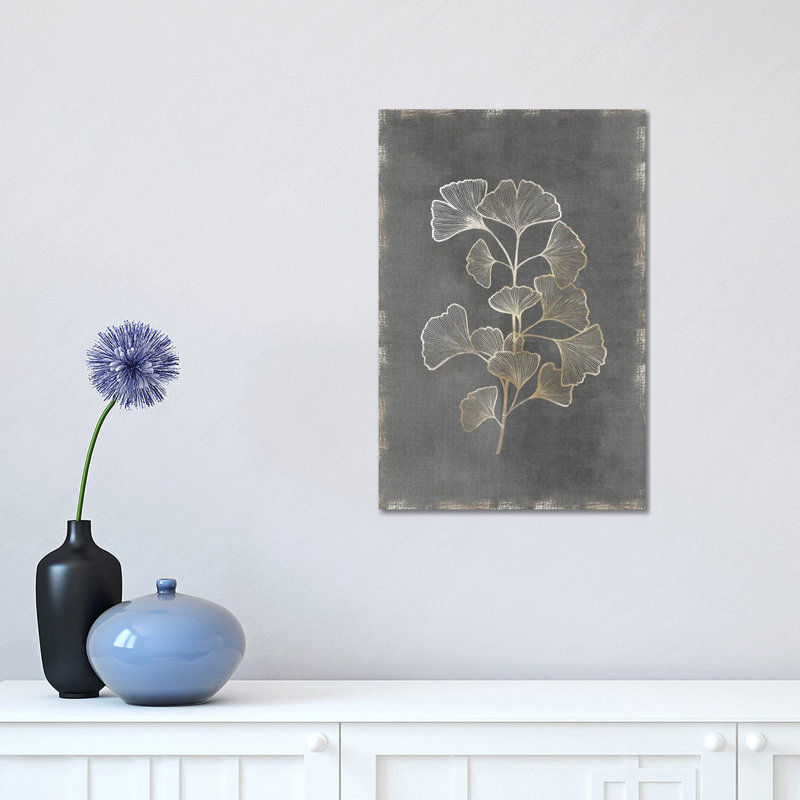 Gilded Botanical II by Eva Watts - Painting on Canvas, 45.72cm H x 30.48cm W x 1.91cm D, Wrapped Canvas