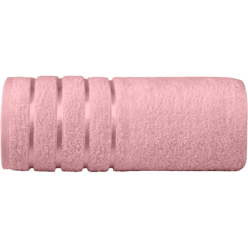 Elegant Comfort 100% Turkish Cotton 4 Lines Viscose Stripe Jumbo Bath Towel - Hotel Spa Quality Extra Large 35 X 70 Inch Bath Towel Soft