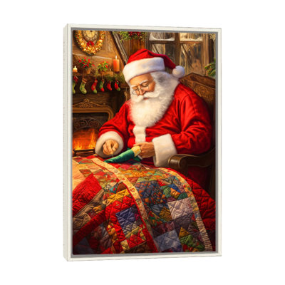Santa's Hobby - reproduction d'art murale - toile encadrée
