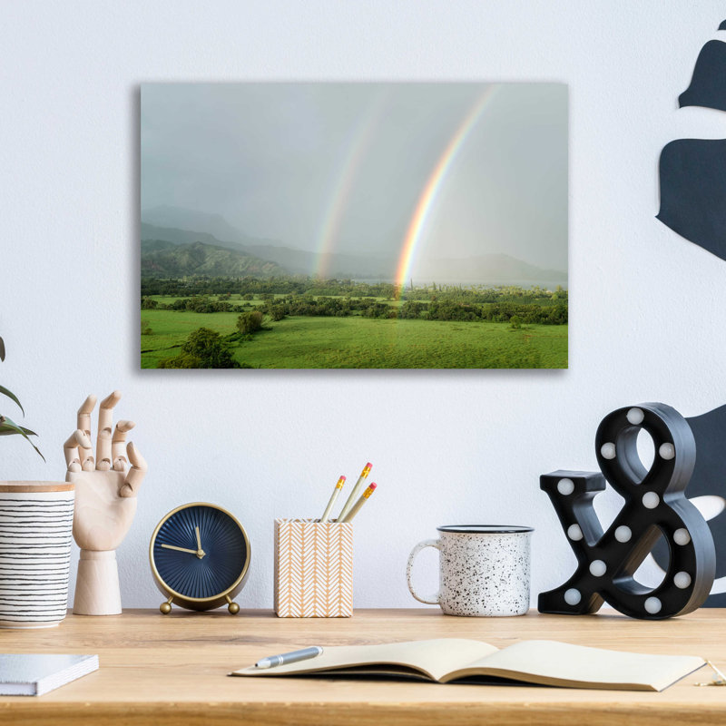 Double Rainbow par Dennis Frates - impression sans cadre, H 12 po x l 16 po x P 0,13 po