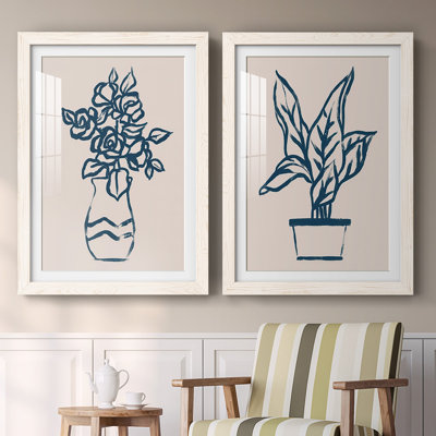 " Navy Plant Sketches I " 2 - Pieces