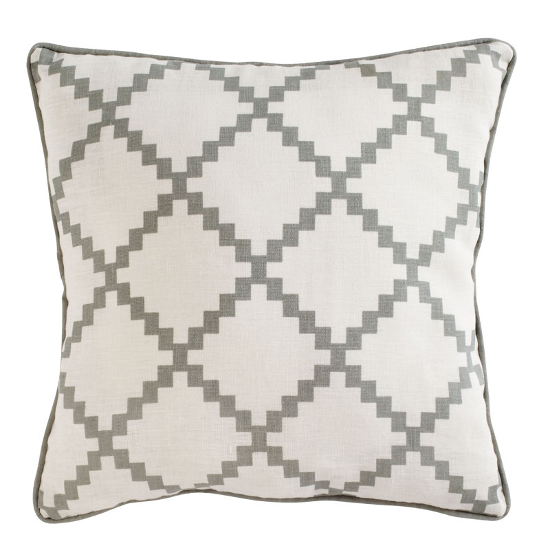 Square Linen Pillow Cover & Insert, 18" H x 18" W, Green, Pillow Cover Only - No Insert