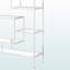 Étagère Lucia avec 9 tablettes en verre au fini blanc, H 71,78 po x l 31,88 po x P 11,81 po Lucia