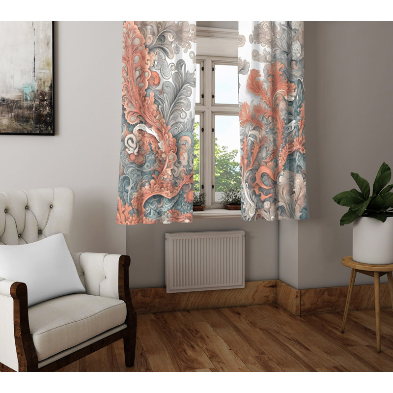 Paire de rideaux semi-transparents en polyester Chantalle, L 40 po x L 52 po