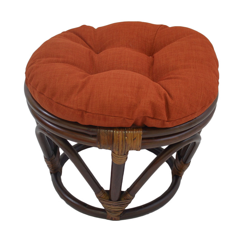 Outdoor 4'' Ottoman Seat Cushion, Cinnamon