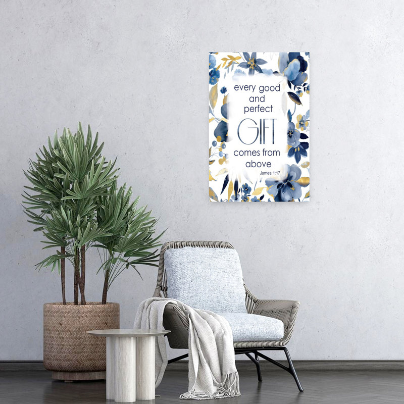 Art mural Indigo Scripture II, H 24 po x l 16 po