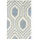 Tapis bleu / ivoire en laine touffeté à la main Deedie