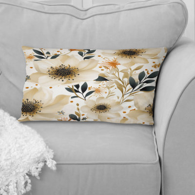 Coussin décoratif en polyester floral