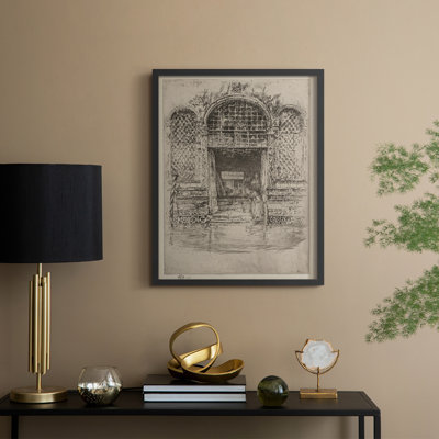 Reproduction encadrée rétro en bois massif Lxxxiv
