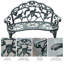 Banc Banc d'extérieur, mobilier d'extérieur en fonte d'aluminium, banc en métal