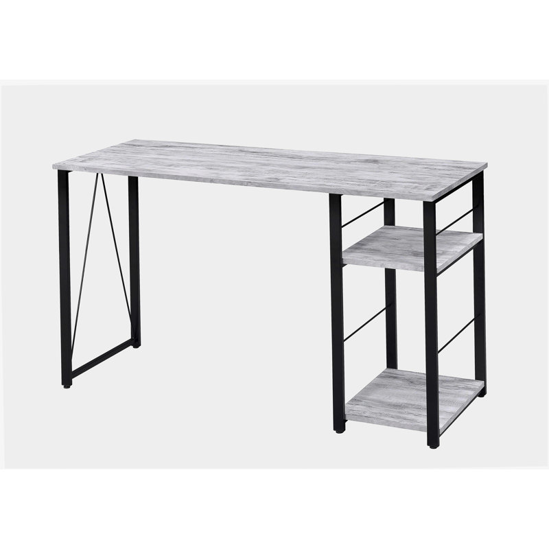 Bureau d'écriture Vadna, Blanc antique / noir