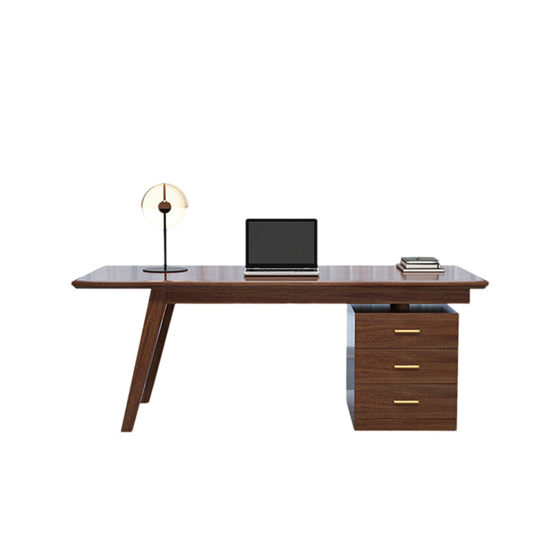 Table de bureau 59,06 po, style chinois, noyer brun, H 29,13 po x l 59,06 po x P 29,53 po