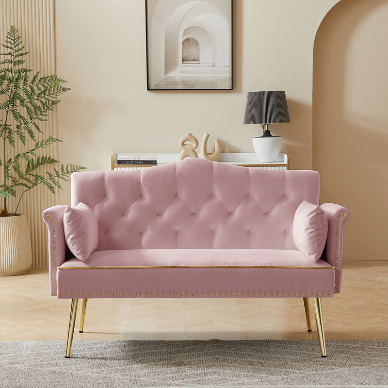 Pink 2 Seater Sofa, Pink