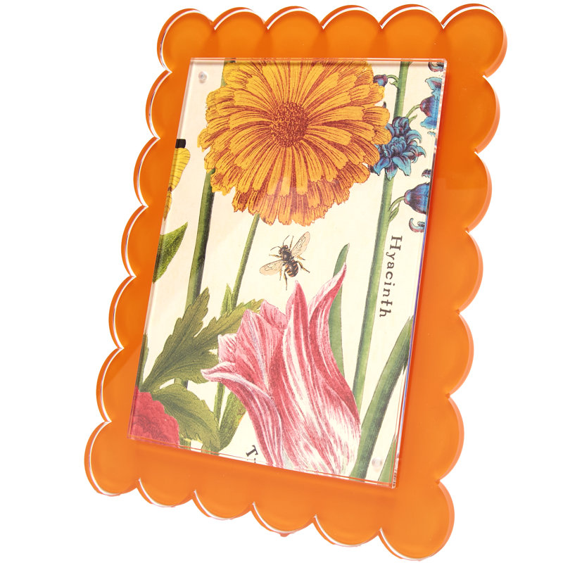 Cadre orange festonné 8 po x 10 po, Orange, L 11 po x H 13 po