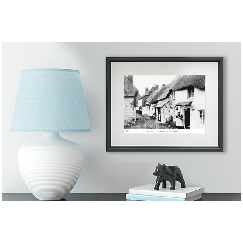 Hope Cove, Cottages In The Village 1890 - Single Picture Frame Print, 60cm H x 80cm W x 2.3cm D