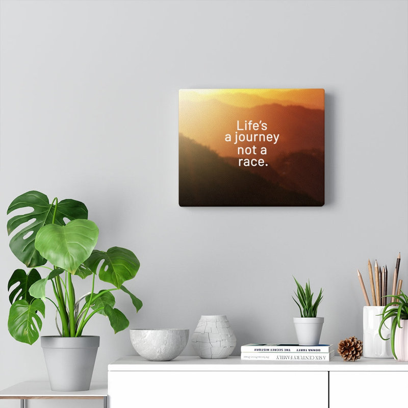 Life's A Journey Not A Race - Wrapped Canvas Print, 13cm H x 18cm W