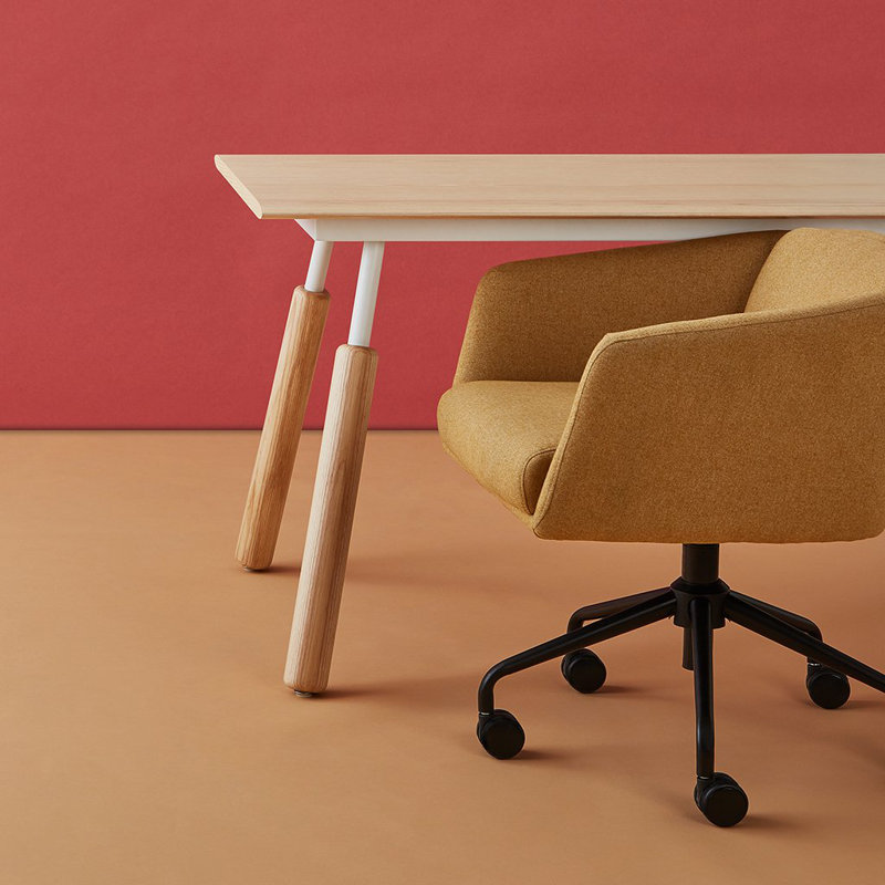 Chaise Radius, Sergé de performance Stockholm Camel