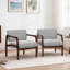 Upholstered Linen Blend Accent Chair-2008968006